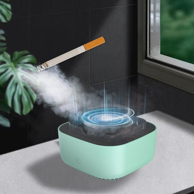 Air Purifying Ashtray with Smoke Extraction for Compact and Quiet for Indoor Use