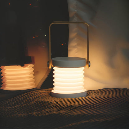 Table Lamp with Dimmable LED Wooden Frame and 360-Degree Adjustable Light