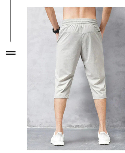 Men's Lightweight Summer Shorts with Elastic Waistband and Quick-Drying Fabric