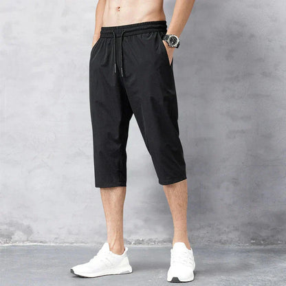 Men's Lightweight Summer Shorts with Elastic Waistband and Quick-Drying Fabric