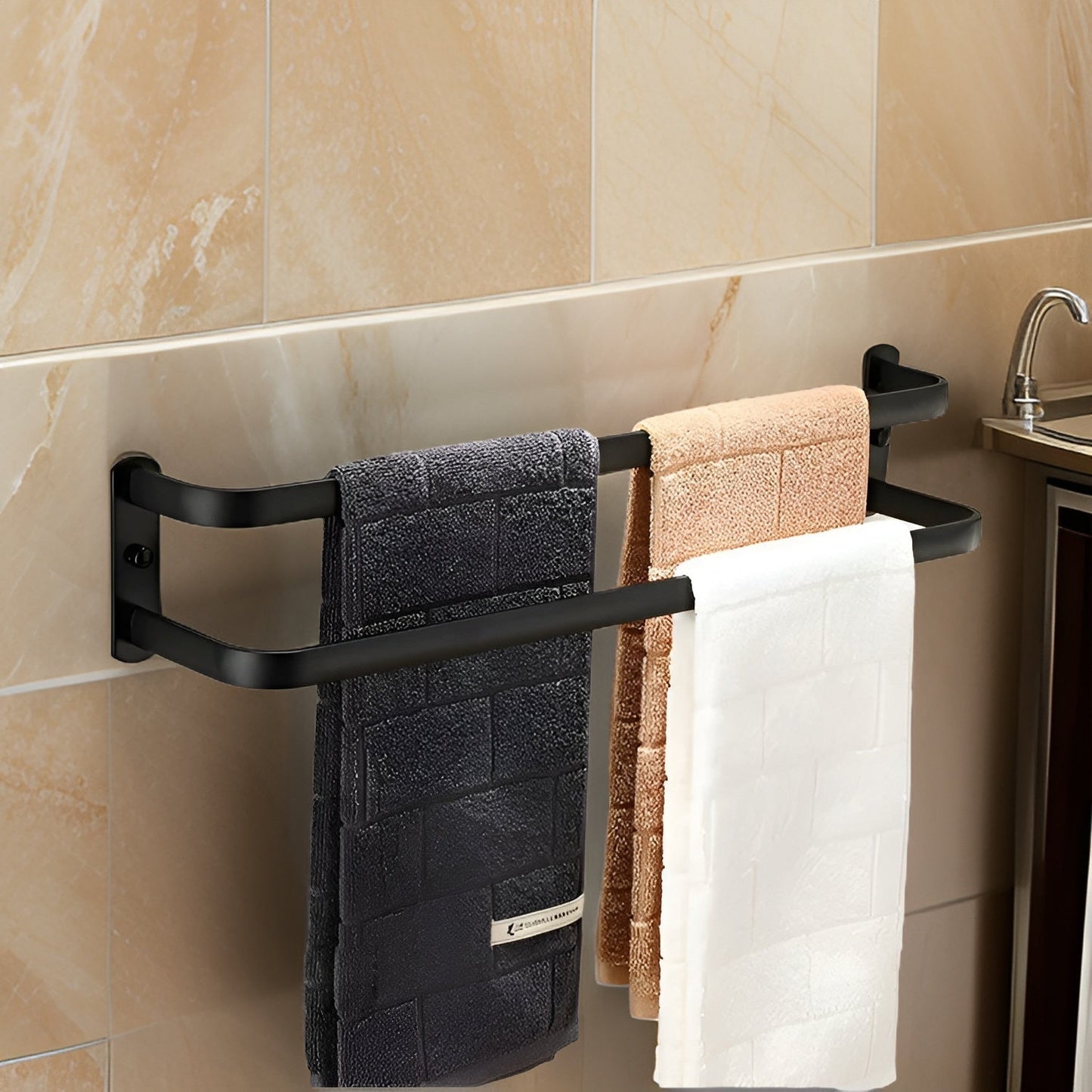 Holder with Modern Aluminium Towel 3 Layers for Bathroom and Space-Saving Use