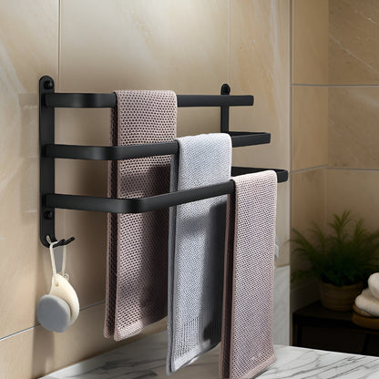 Holder with Modern Aluminium Towel 3 Layers for Bathroom and Space-Saving Use