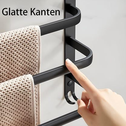 Holder with Modern Aluminium Towel 3 Layers for Bathroom and Space-Saving Use