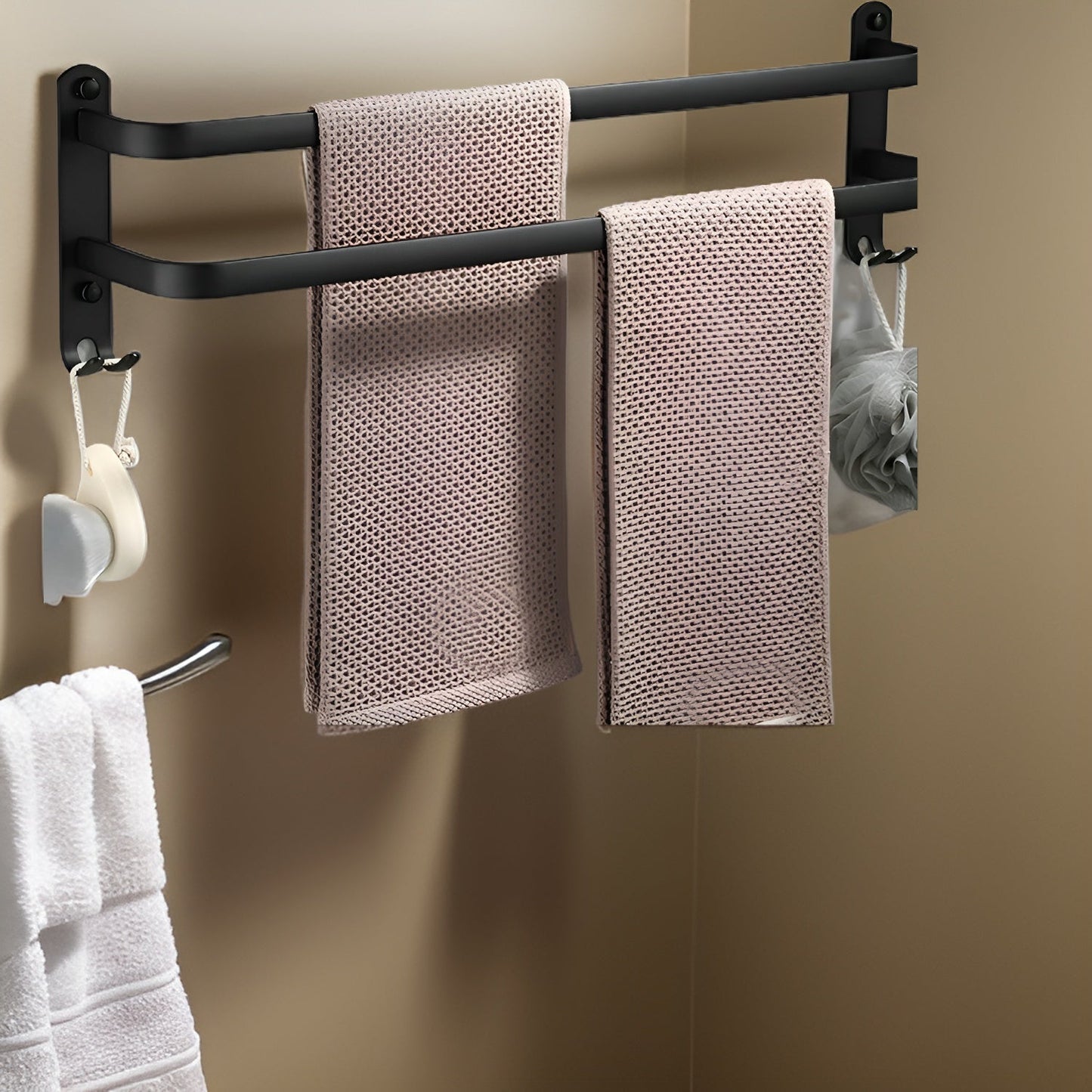 Holder with Modern Aluminium Towel 3 Layers for Bathroom and Space-Saving Use