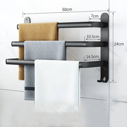 Holder with Modern Aluminium Towel 3 Layers for Bathroom and Space-Saving Use