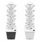 Hydroponic growing system with 10L tank and cylindrical tower structure