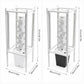 Hydroponic growing system with 10L tank and cylindrical tower structure