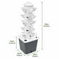 Dimensions of 25-hole vertical hydroponic growing system