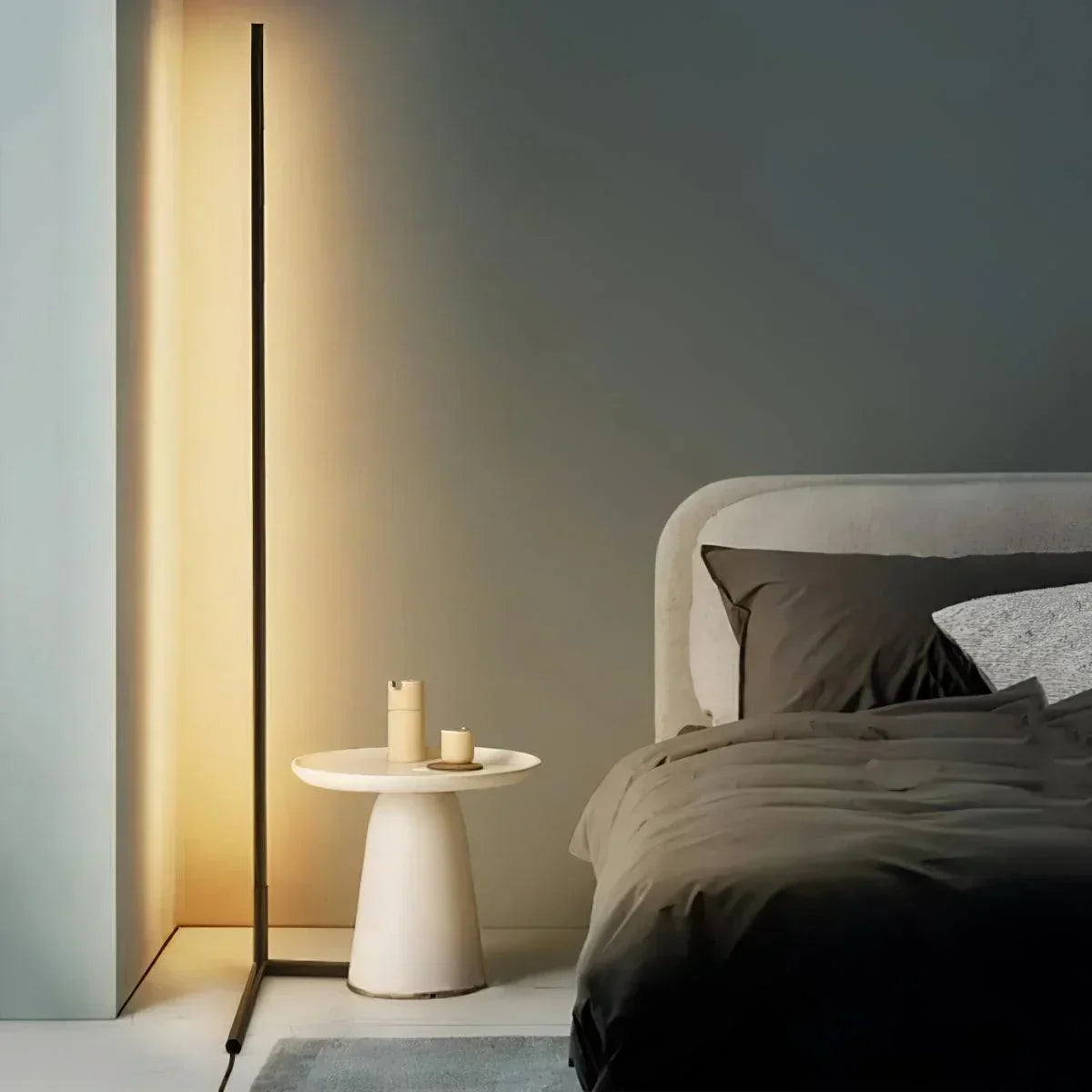 Light with Minimalist LED Floor Lamp with Dimmable Settings and Modern Linear Design
