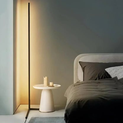 Light with Minimalist LED Floor Lamp with Dimmable Settings and Modern Linear Design