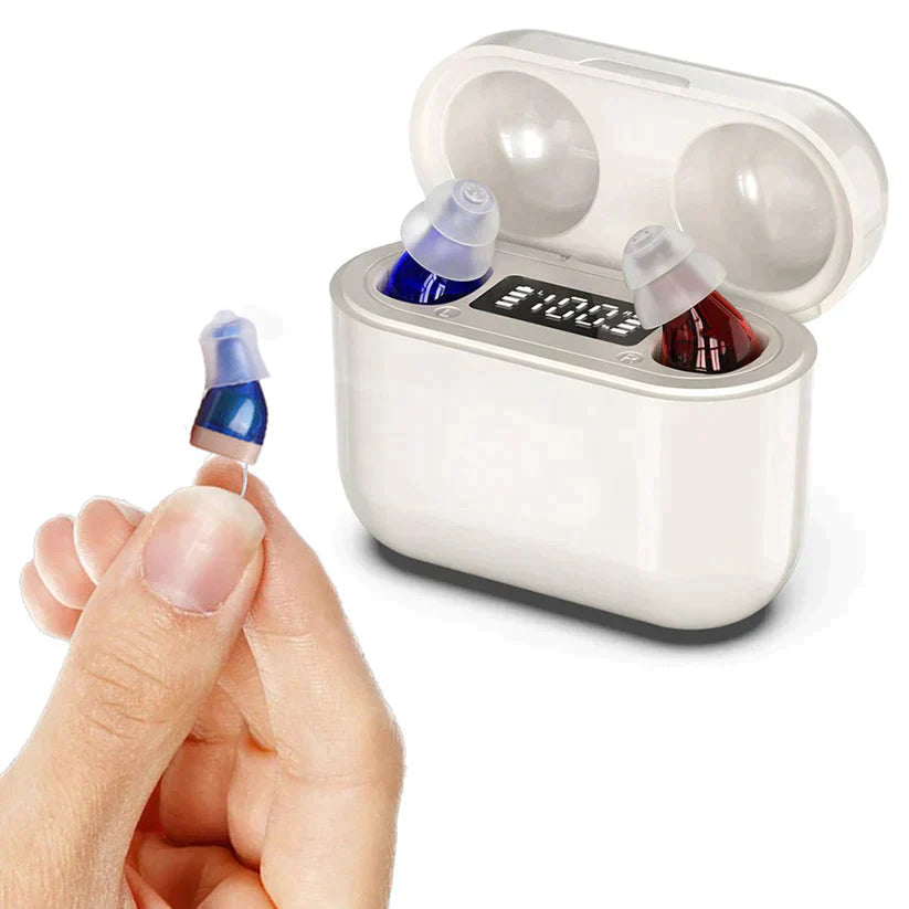 Rechargeable in-Ear Hearing Amplifiers for Discreet, Comfortable, and Clear Sound for Daily Use