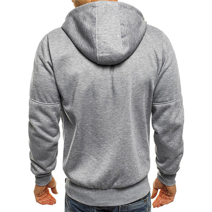Men's Zip-Up Hoodie with Hood for a Comfortable Casual Look