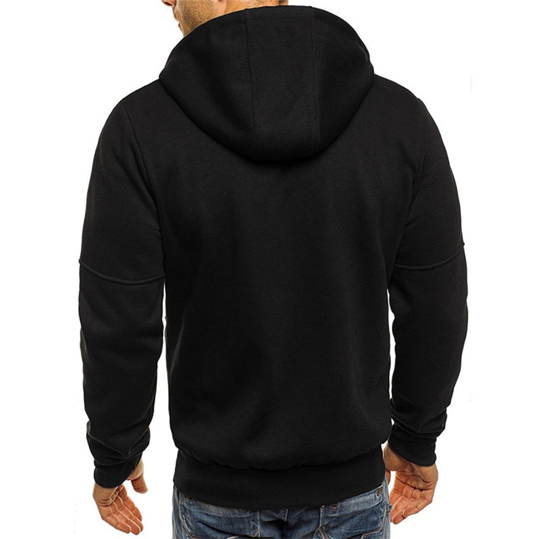Men's Zip-Up Hoodie with Hood for a Comfortable Casual Look