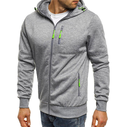 Men's Zip-Up Hoodie with Hood for a Comfortable Casual Look