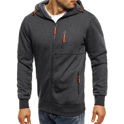 Men's Zip-Up Hoodie with Hood for a Comfortable Casual Look