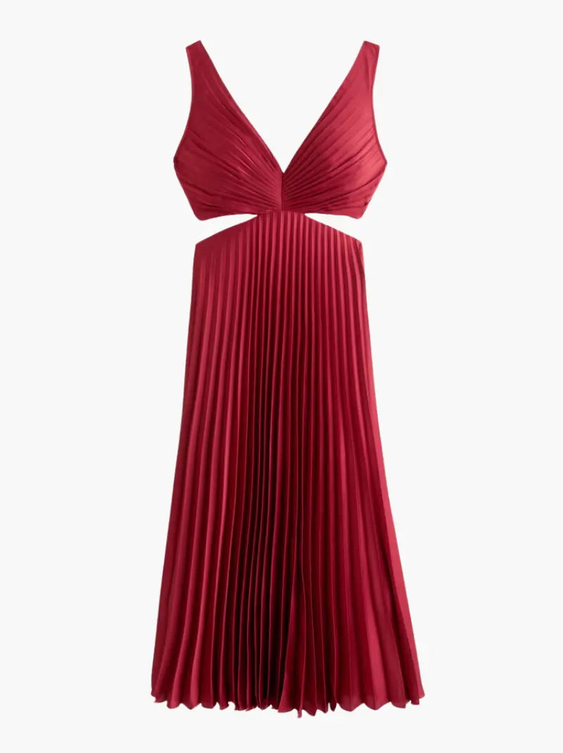 pleated dress feminine