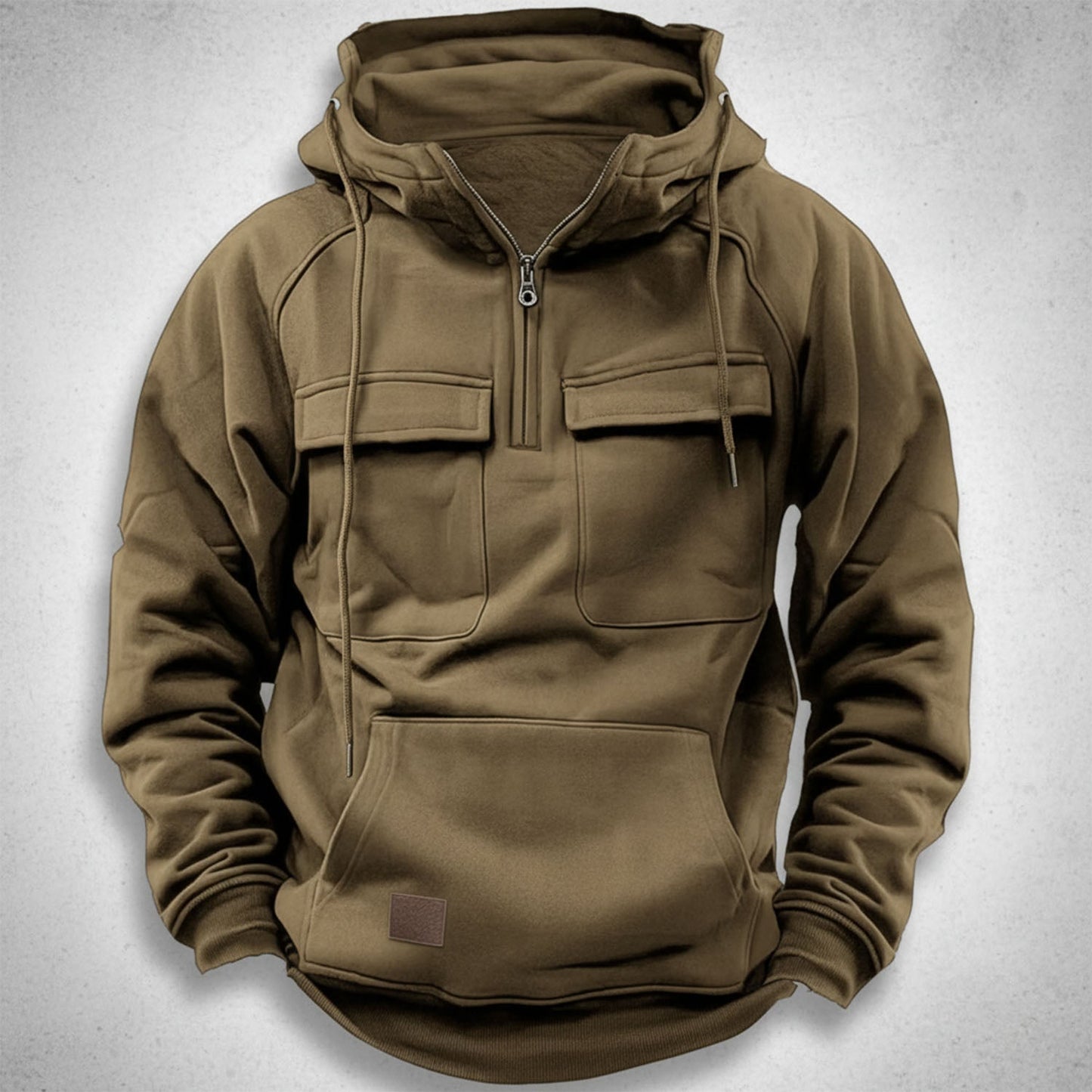 Men's Hoodie with Quarter Zip and Hood for Comfortable and Practical