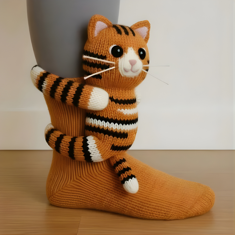 Unisex House Socks with 3D Animal Design and Non-Slip for Warm and Comfortable