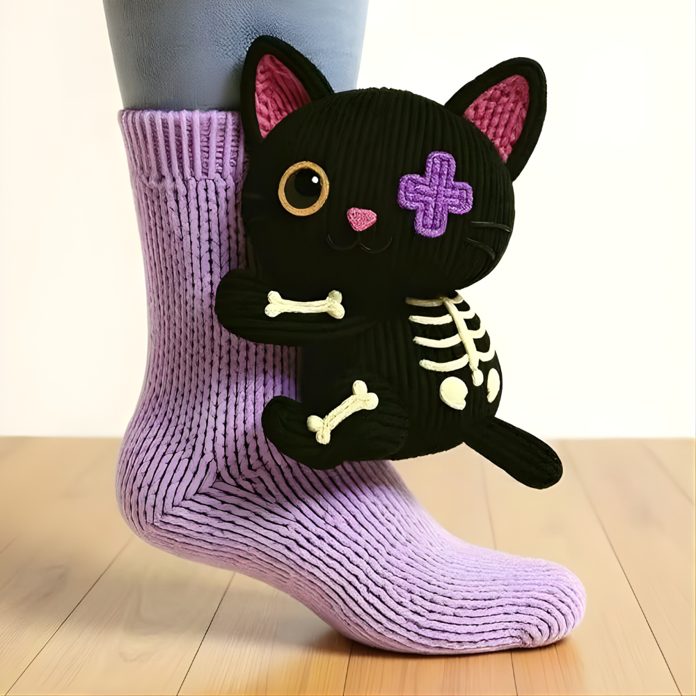 Unisex House Socks with 3D Animal Design and Non-Slip for Warm and Comfortable