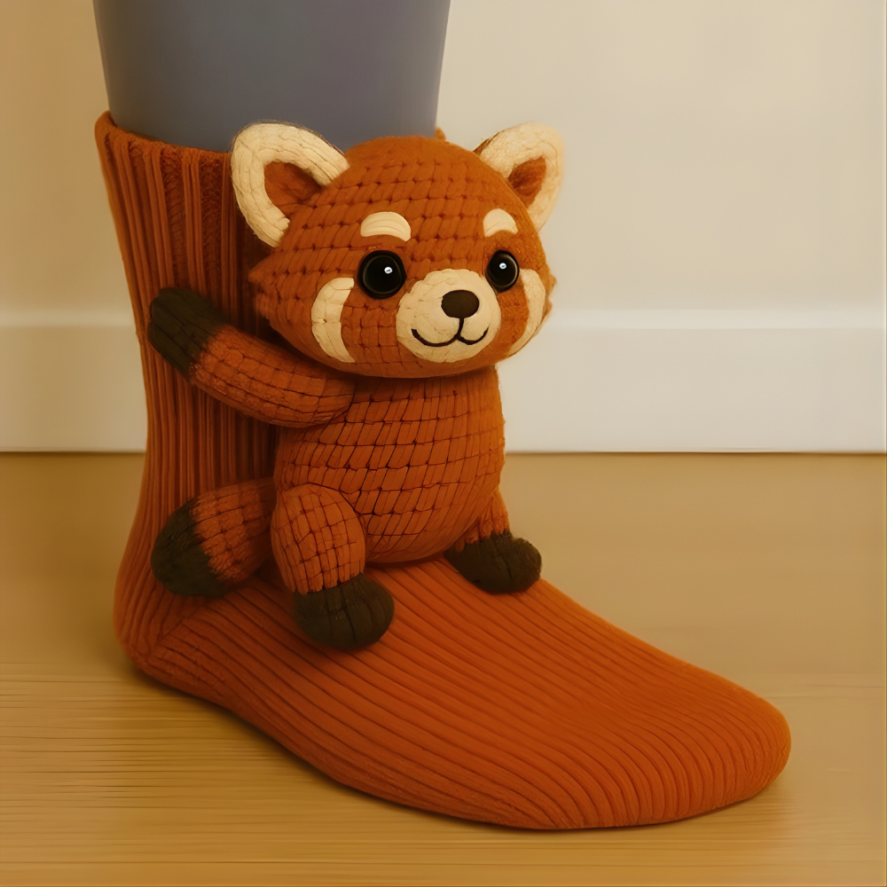 Unisex House Socks with 3D Animal Design and Non-Slip for Warm and Comfortable