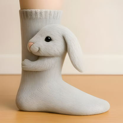 Unisex House Socks with 3D Animal Design and Non-Slip for Warm and Comfortable