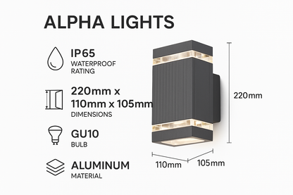 Light with Modern Outdoor Wall Up and Down Light and Weather-Resistant Design