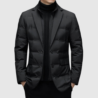 Men's Padded Winter Jacket with Down Filling for Elegant and Warm