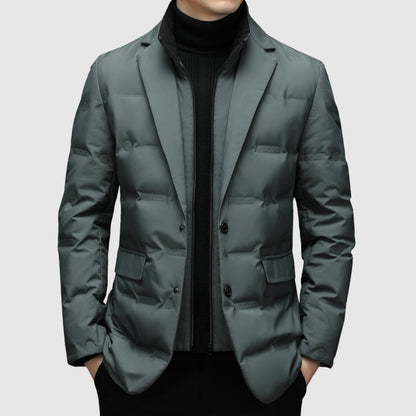 Men's Padded Winter Jacket with Down Filling for Elegant and Warm