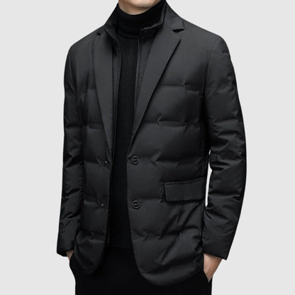 Men's Padded Winter Jacket with Down Filling for Elegant and Warm