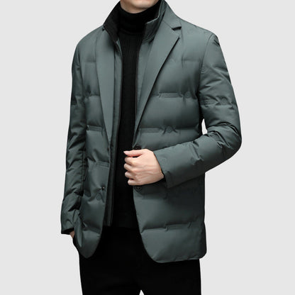 Men's Padded Winter Jacket with Down Filling for Elegant and Warm