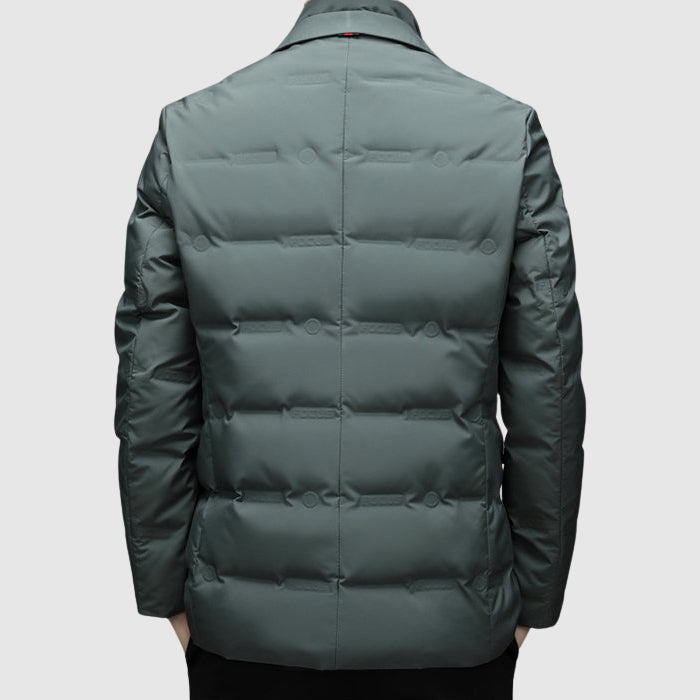 Men's Padded Winter Jacket with Down Filling for Elegant and Warm