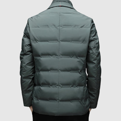 Men's Padded Winter Jacket with Down Filling for Elegant and Warm