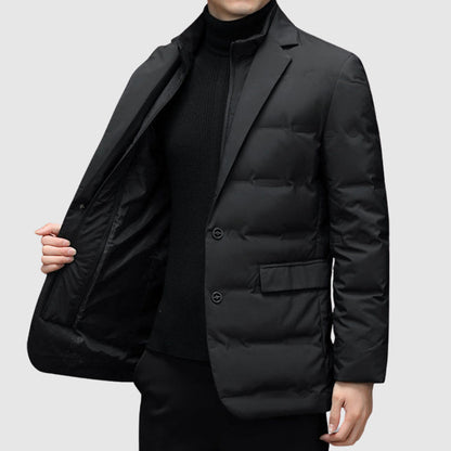 Men's Padded Winter Jacket with Down Filling for Elegant and Warm