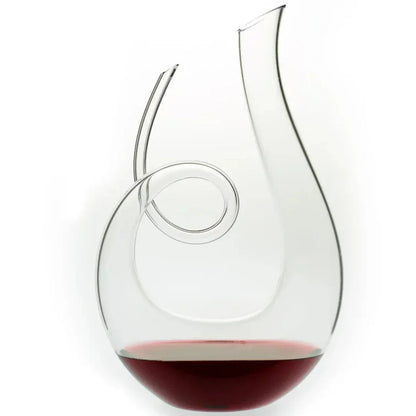 Elegant Wine Decanter with Swirl Design Made of Lead-Free Crystal for Perfect Serving