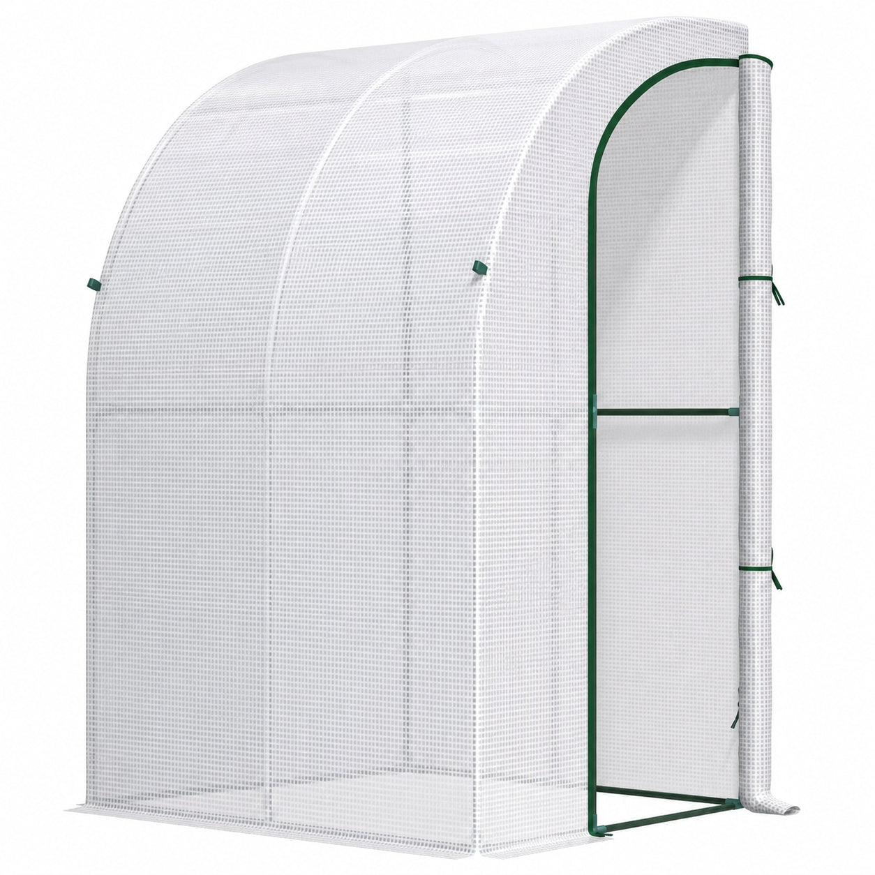 Lean-To Walk-In Greenhouse with PE Cover