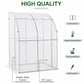 Lean-To Walk-In Greenhouse with PE Cover