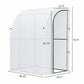 Lean-To Walk-In Greenhouse with PE Cover