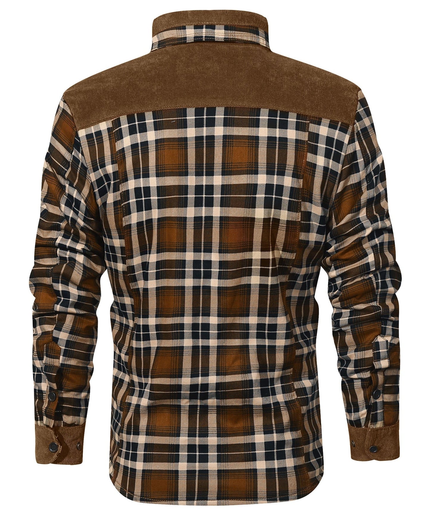 Robust Men's Flannel Coat with Faux Fur Lining for Warm, Durable and Protective