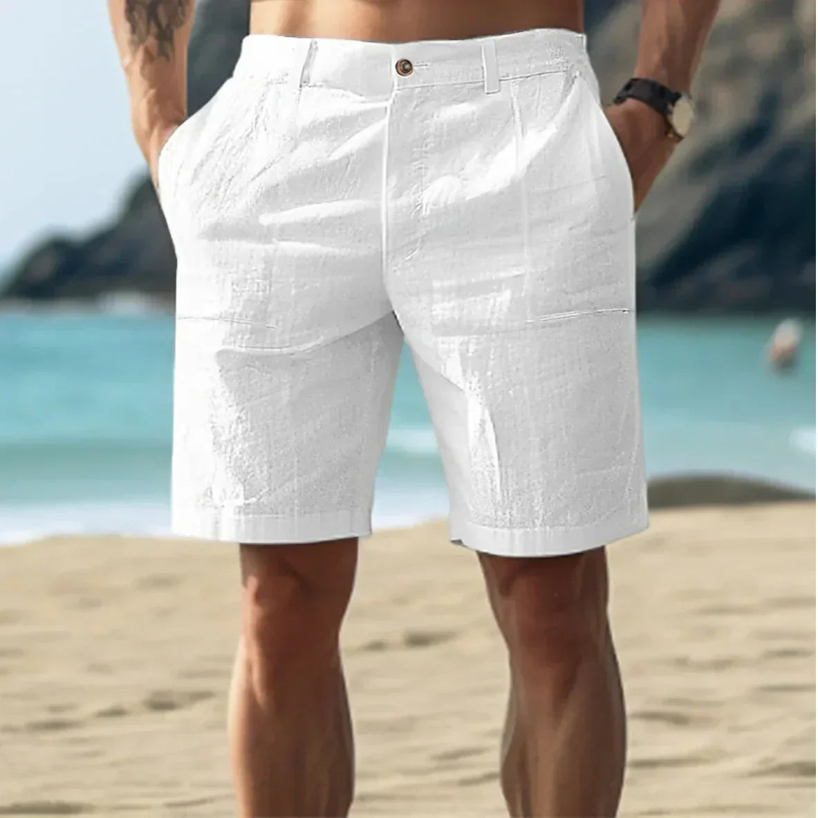 linen shorts