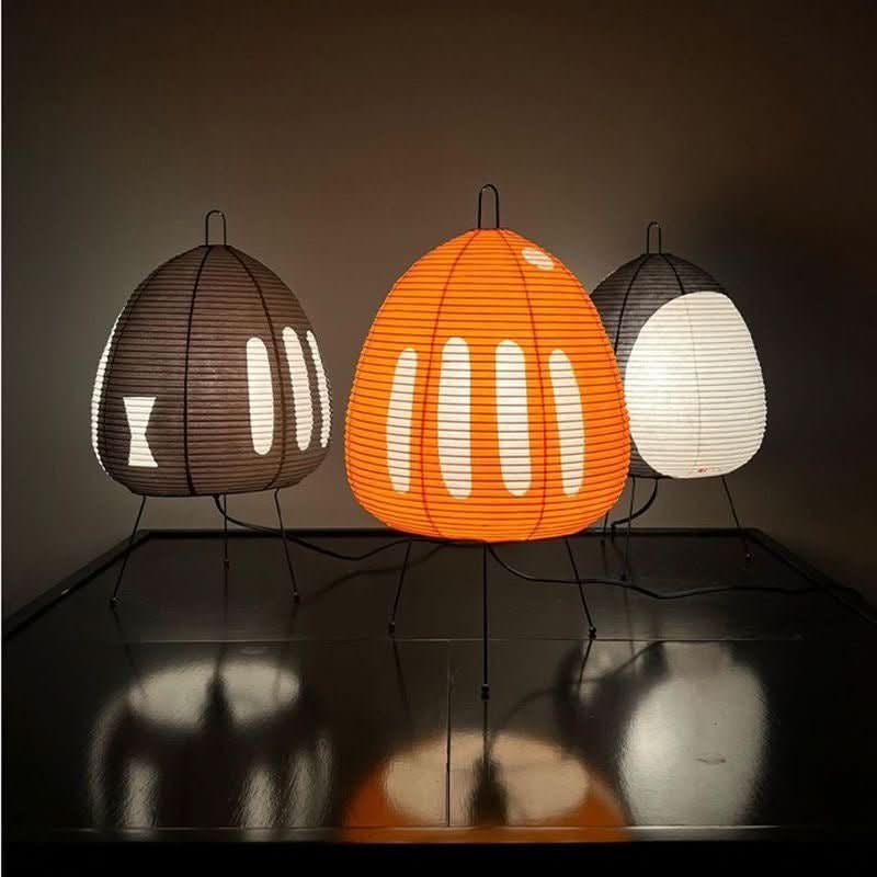 Table Lamp with Rice Paper Shade and Japanese Inspired Design