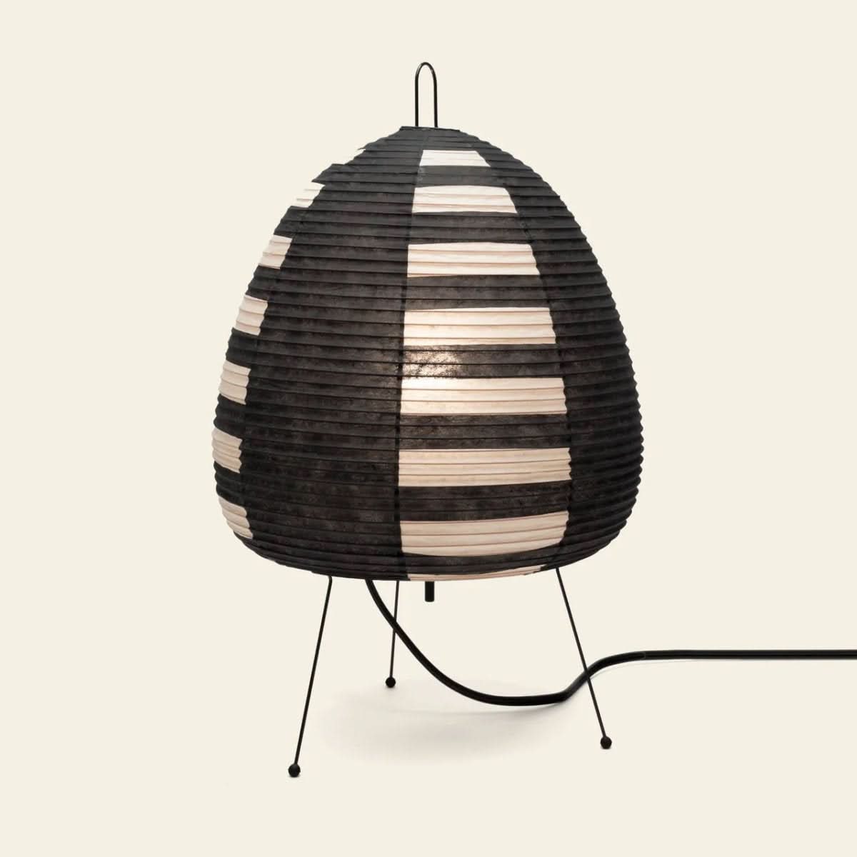 Table Lamp with Rice Paper Shade and Japanese Inspired Design