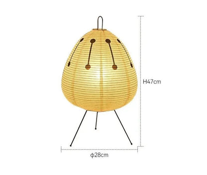 Table Lamp with Rice Paper Shade and Japanese Inspired Design