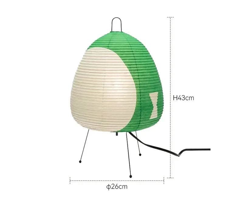Table Lamp with Rice Paper Shade and Japanese Inspired Design