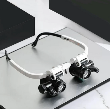 Glass with Provision Magnifying LED for Clear and Adjustable