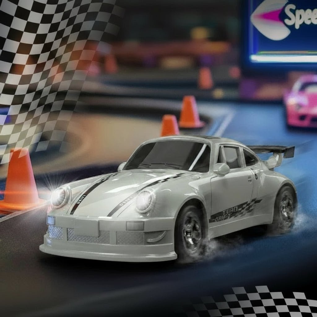 Mini RC Drift Car with Remote Control and LED Headlights