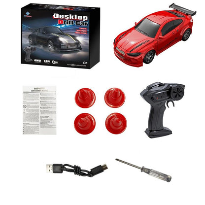 Mini RC Drift Car with Remote Control and LED Headlights