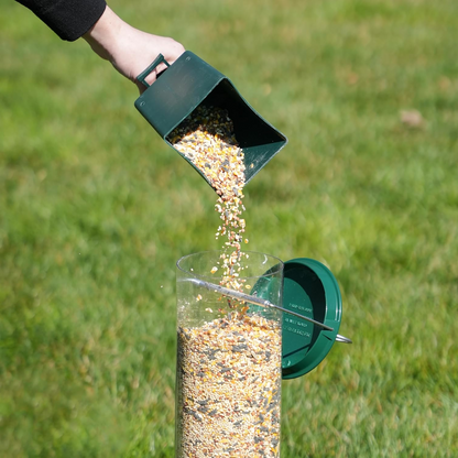 Squirrel-Proof Bird Feeder for Gardens with Large Seed Reservoir