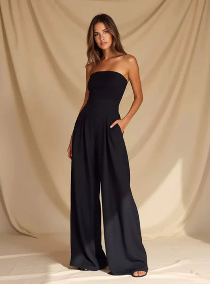 strapless jumpsuit minimalist