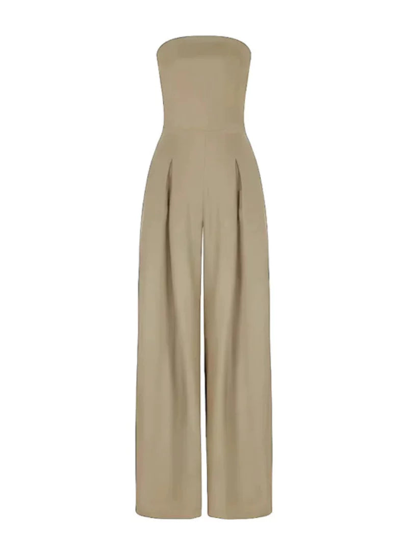 strapless jumpsuit minimalist