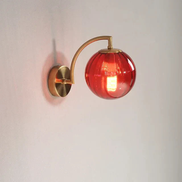 Modern Glass Wall Lamp with Warm Light and Elegant Scandinavian Design